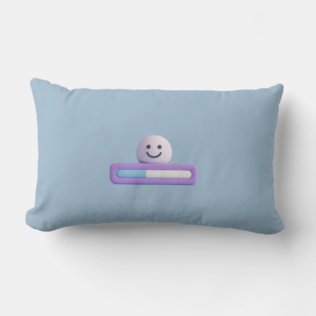 Rectangle Barre de Chargement Mignonne Smile Coussin | Couss (Recto)