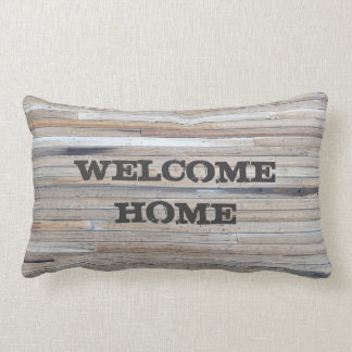 Rectangle Beau coussin de Barnwood - texte de personnaliser
