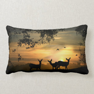 Rectangle Beau Coussin de cerfs