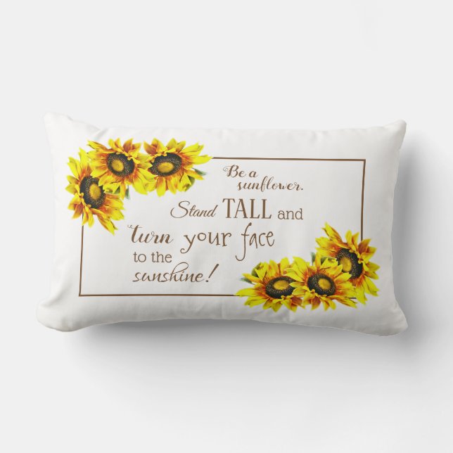 Rectangle Beau Coussin Inspirational Sunflower Lumbar (Recto)