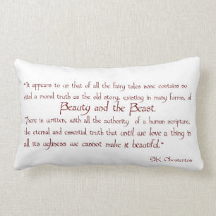 Rectangle Beauté et le coussin de citation de bête