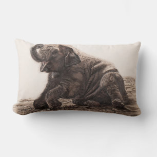 Rectangle Bébé Eléphant jeter coussin