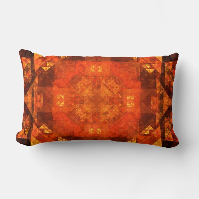 Rectangle Bénédiction Abstrait Art Lumbar Coussin (Recto)
