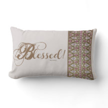 Béni ! Coussin de jet à bandes (Gris Perle)