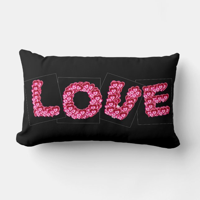 Rectangle Big Love Little Hearts Coussin (Recto)