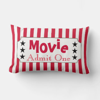 Rectangle Billet de cinéma rétro pour coussin de home cinéma