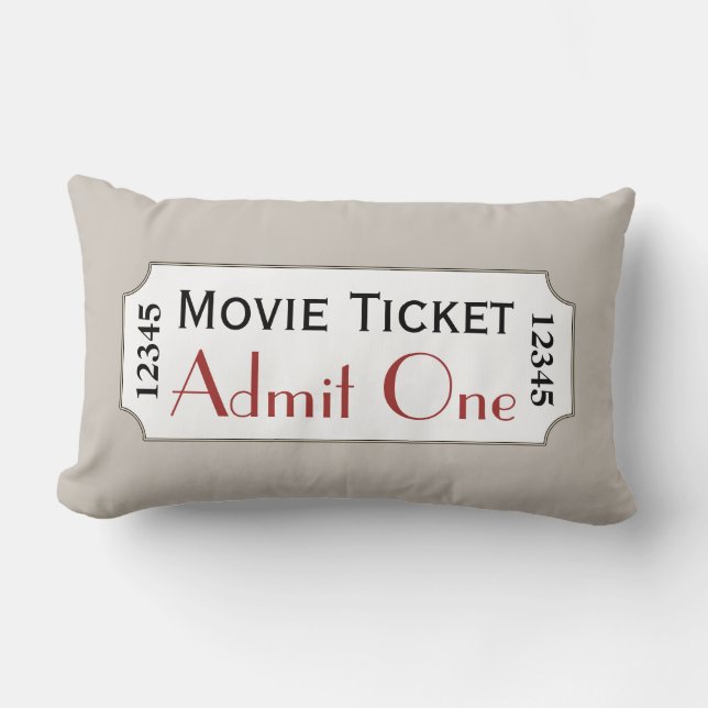 Rectangle Billets de cinéma gris chaud Coussin de cinéma (Recto)