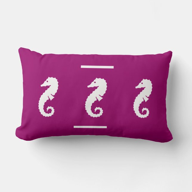 Rectangle blanc/rose violet SEAHORSE sur la côte COUSSIN (Recto)