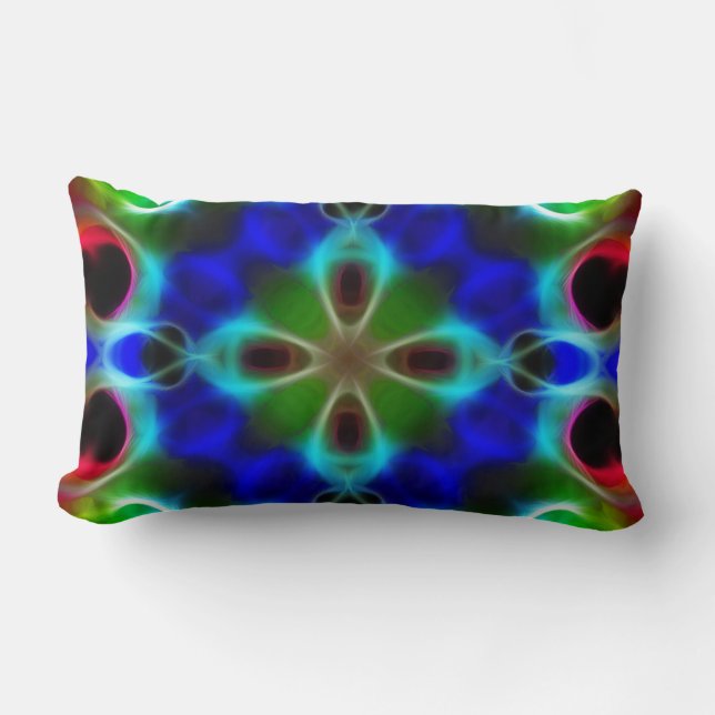 Rectangle Blue Abstraction Lumbar Coussin (Recto)