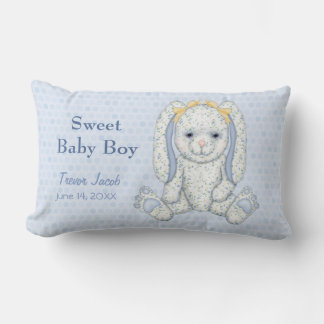 Rectangle Bluebell Bunny et Pois Keepsaké Coussin
