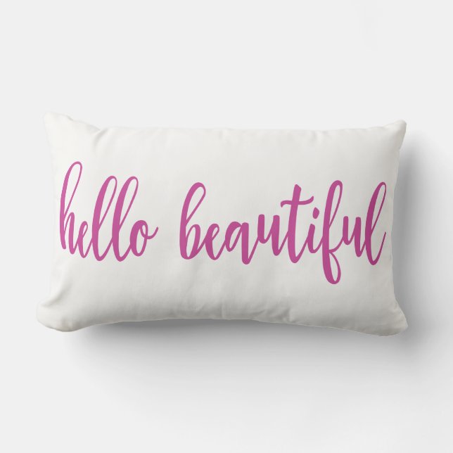 Rectangle Bonjour beau coussin (Recto)