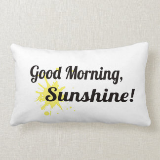 Rectangle Bonjour/bonne nuit coussin