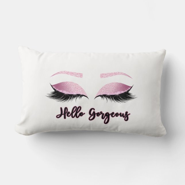 Rectangle Bonjour coussin lombaire magnifique dans des (Recto)