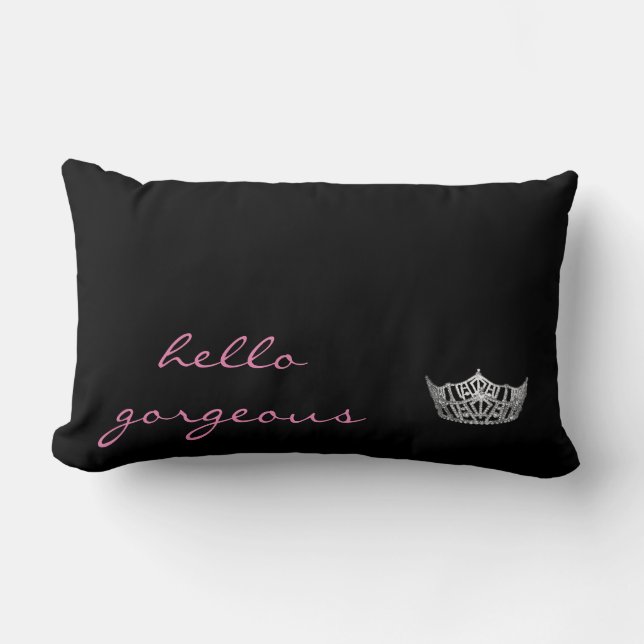 Rectangle Bonjour magnifique Coussin de la couronne de conco (Recto)