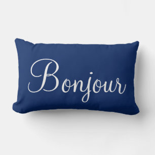 Rectangle Bonjour Paris Lumbar Coussin