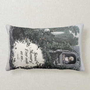 Rectangle Brontë "Sweet Memory" Coussin de poésie d'art vi