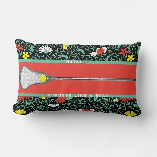 Rectangle Cadeaux de crosse personnalisés Lumbar Coussin (Recto)