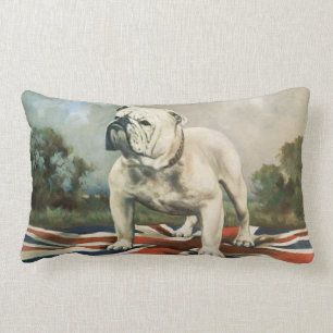Rectangle Caisse britannique de coussin de bouledogue