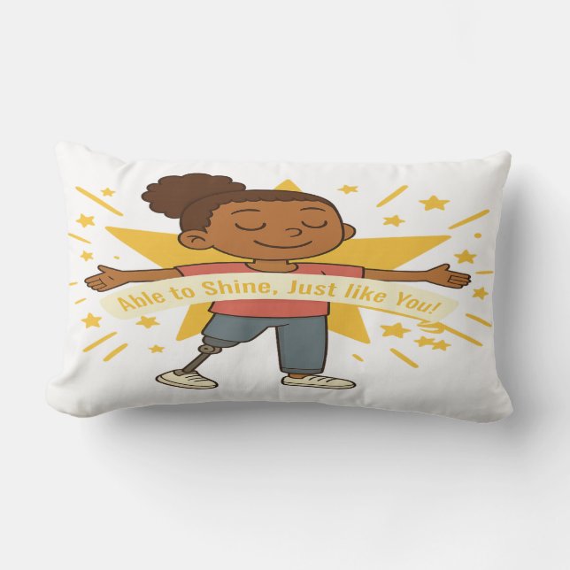 Rectangle Capable de briller, comme vous Lumbar Coussin (Recto)