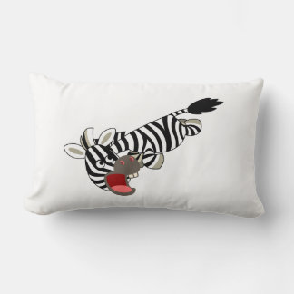 Rectangle Caricature de la Zebra Coussin
