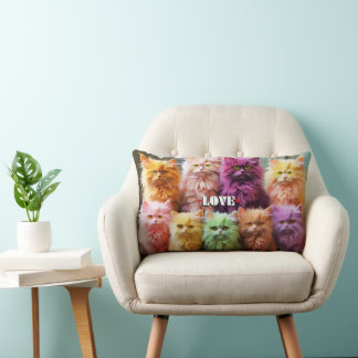Rectangle Cat Lumbar Coussin pour Amoureux de les chats