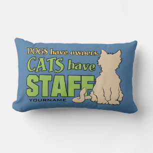 Rectangle CATS ONT PERSONNEL coussin de lancer personnalisé