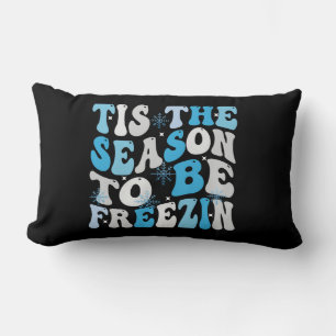 Rectangle C'est la saison d'être transi coussin d'hiver conf