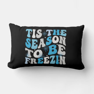 Rectangle C'est la saison d'être transi coussin d'hiver conf