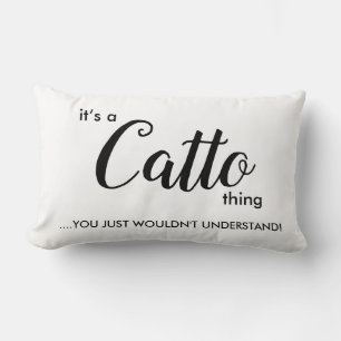 Rectangle C'est un Catto Thing..... Coussin Lumbar