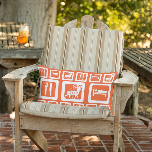 Rectangle Chasse de sommeil pour manger personnalisé Coussin (Chaise)