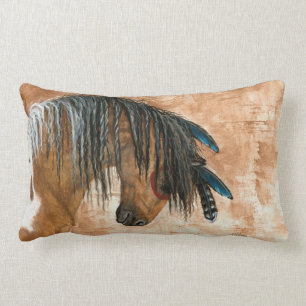 Rectangle Cheval de Natif américain par le coussin de BiHrl
