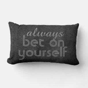 Rectangle citation coussin mignonne toujours parier sur vous