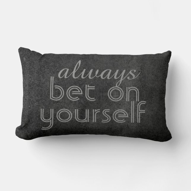 Rectangle citation coussin mignonne toujours parier sur vous (Recto)