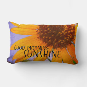 Rectangle citation nature coussin joli tournesol jaune