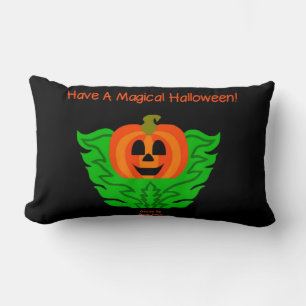Rectangle Citrouille magique Lumbar Coussin Halloween