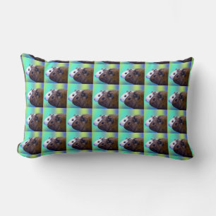 Rectangle Cochons d'Inde bruns et blancs, Coussin lombaire