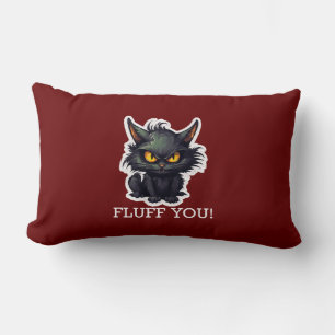 Rectangle Conception de chat noir bébé - Coussin Lumbar 13"