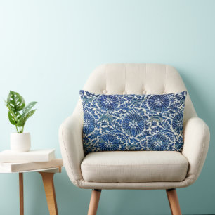 Rectangle Confort serein : Coussin Floral Bleu