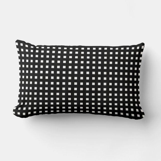 Rectangle Contrôle blanc sur le rétro coussin lombaire noir (Recto)
