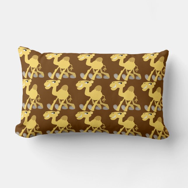 Rectangle Cool et joli dessin animé Camel Lumbar Coussin (Recto)