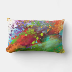 Rectangle couleur splash coussin brillant coloré art abstrai
