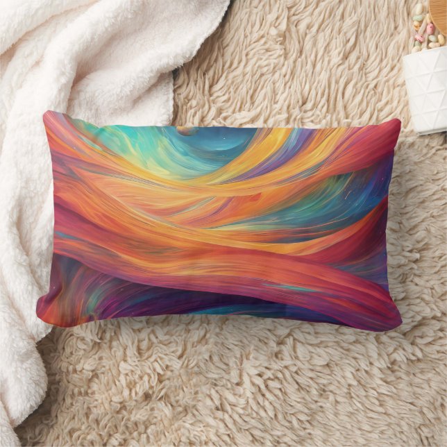 Rectangle Couleurs - Coussin Lombaire 13" x 21" (Couverture)