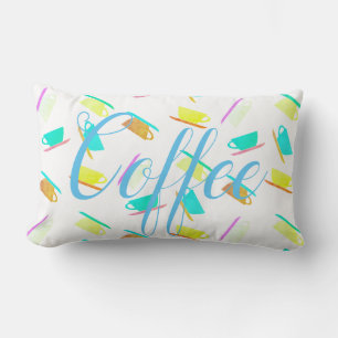 Rectangle Coupe de café funky Coupe Motif Coussin Jeu Oreill