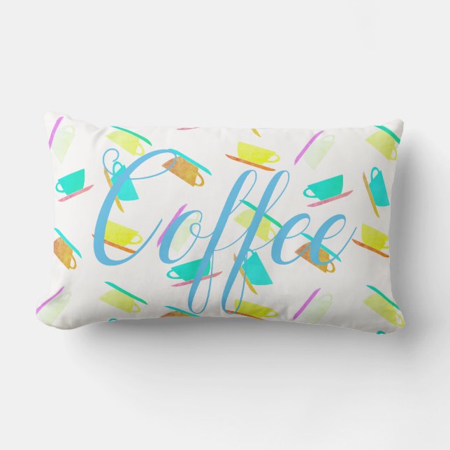 Rectangle Coupe de café funky Coupe Motif Coussin Jeu Oreill (Recto)