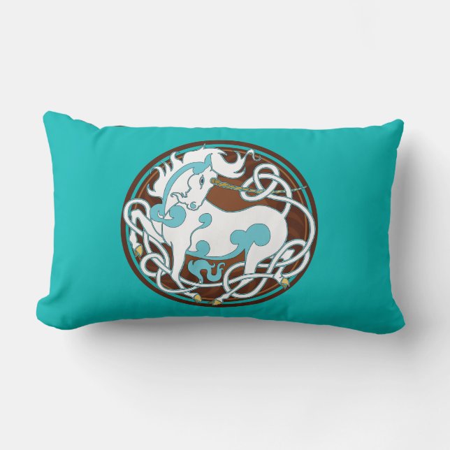 Rectangle Coussin 2014 lombaire de Runicorn de nid de vison (Recto)