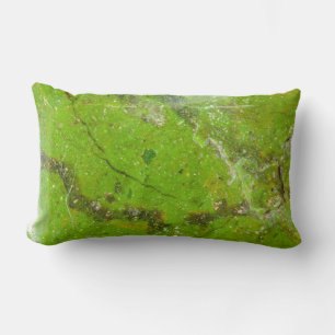 Rectangle Coussin à jet de pierre verte en pierre de taille