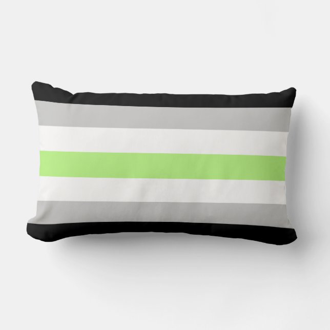 Rectangle Coussin à jeter avec drapeau agender (Recto)