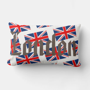 Rectangle Coussin à motif d'impression du drapeau britanniqu