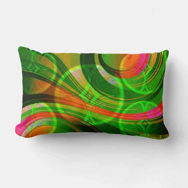 Rectangle  Coussin à motif vert (Recto)