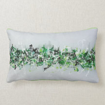 Coussin abstrait vert